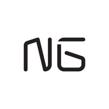 ng ilk harf vektör logo simgesi