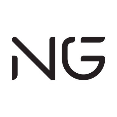 ng ilk harf vektör logo simgesi