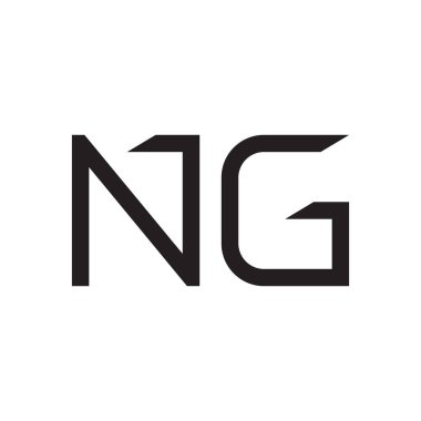 ng ilk harf vektör logo simgesi