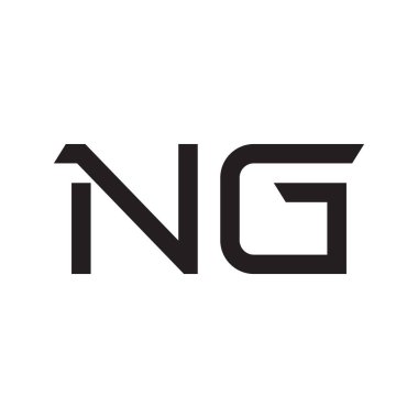ng ilk harf vektör logo simgesi