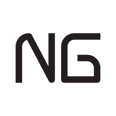 ng ilk harf vektör logo simgesi