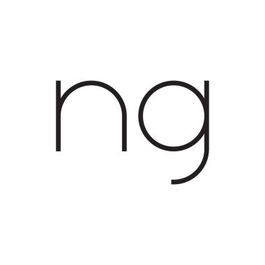 ng ilk harf vektör logo simgesi