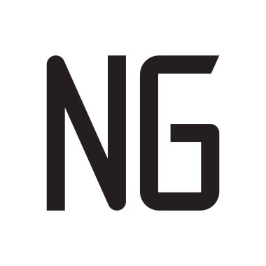 ng ilk harf vektör logo simgesi