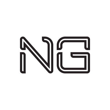 ng ilk harf vektör logo simgesi