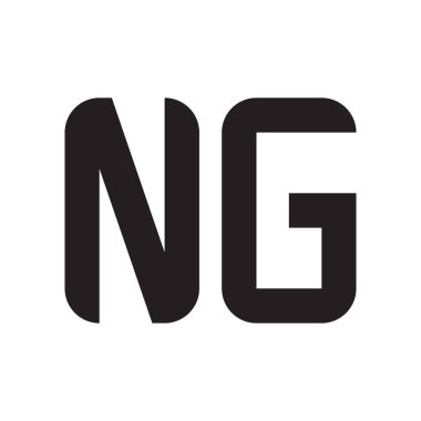 ng ilk harf vektör logo simgesi