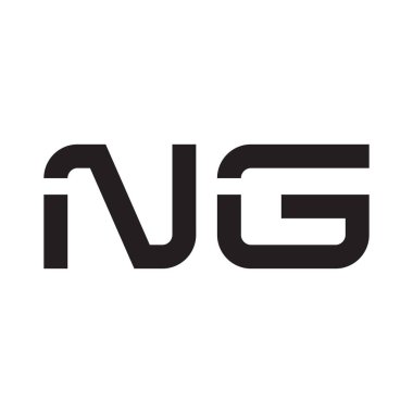 ng ilk harf vektör logo simgesi