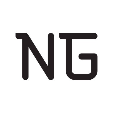 ng ilk harf vektör logo simgesi