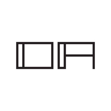 oa ilk harf vektör logo simgesi