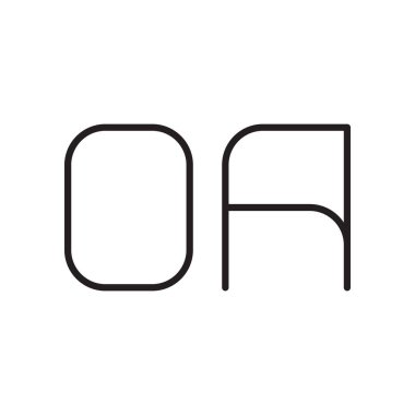 oa ilk harf vektör logo simgesi
