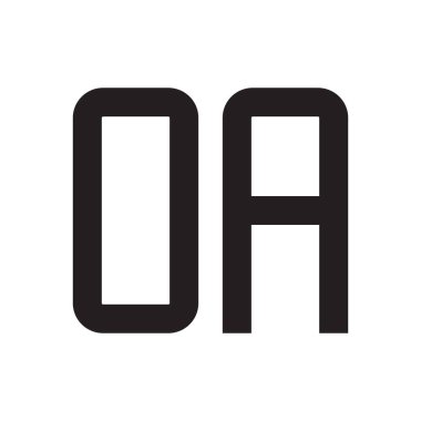 oa ilk harf vektör logo simgesi