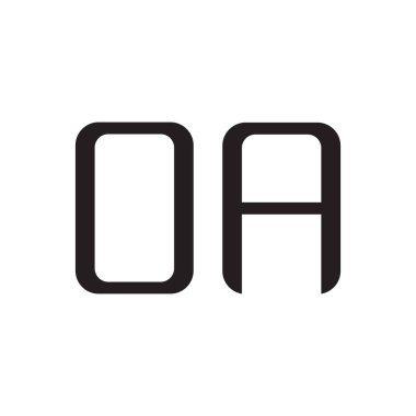 oa ilk harf vektör logo simgesi