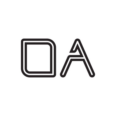 oa ilk harf vektör logo simgesi