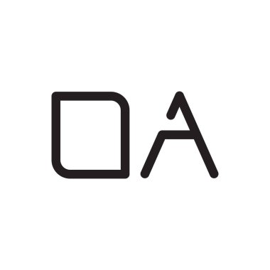 oa ilk harf vektör logo simgesi