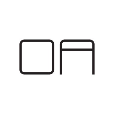 oa ilk harf vektör logo simgesi