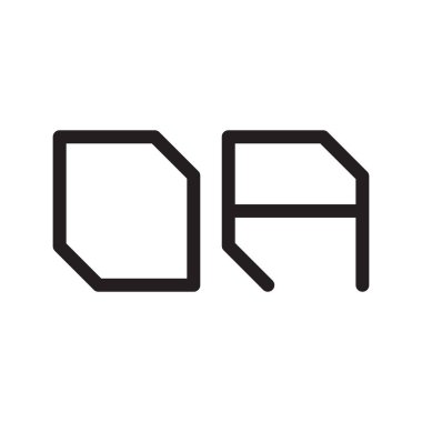 oa ilk harf vektör logo simgesi