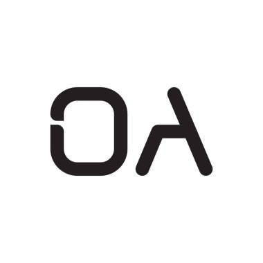 oa ilk harf vektör logo simgesi