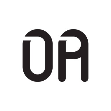 oa ilk harf vektör logo simgesi