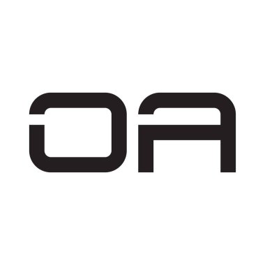 oa ilk harf vektör logo simgesi
