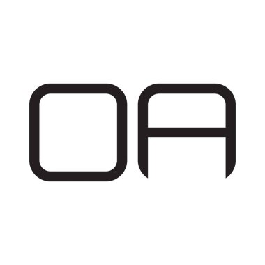 oa ilk harf vektör logo simgesi