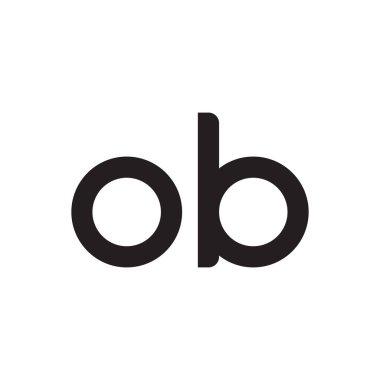 ob ilk harf vektör logosu simgesi
