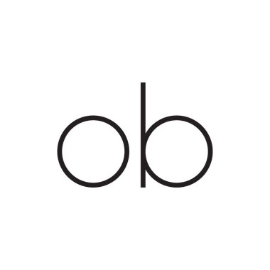 ob ilk harf vektör logosu simgesi