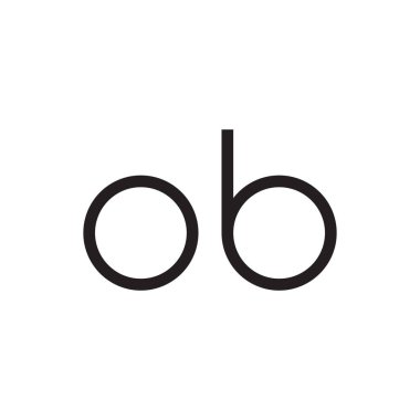 ob ilk harf vektör logosu simgesi