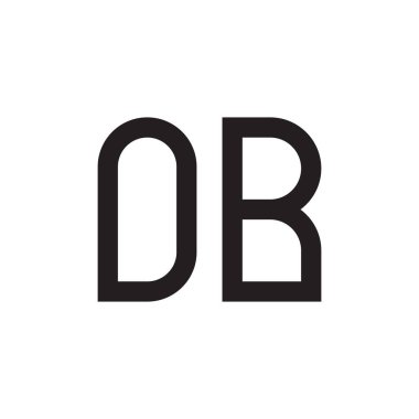 ob ilk harf vektör logosu simgesi