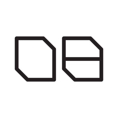 ob ilk harf vektör logosu simgesi