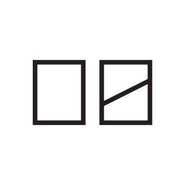 ob ilk harf vektör logosu simgesi