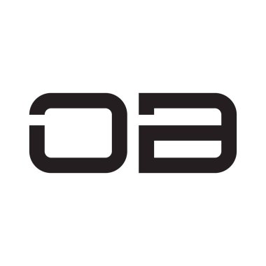 ob ilk harf vektör logosu simgesi