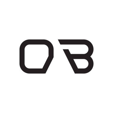 ob ilk harf vektör logosu simgesi