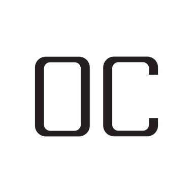oc ilk harf vektör logo simgesi
