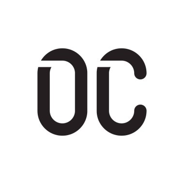 oc ilk harf vektör logo simgesi