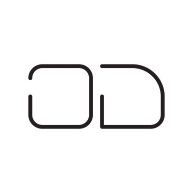 od ilk harf vektör logo simgesi