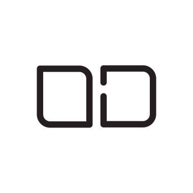 od ilk harf vektör logo simgesi