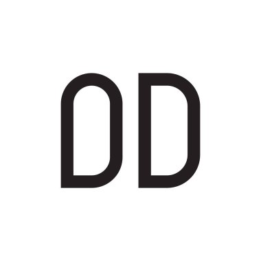od ilk harf vektör logo simgesi