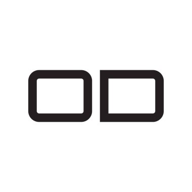 od ilk harf vektör logo simgesi