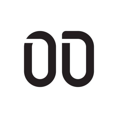 od ilk harf vektör logo simgesi