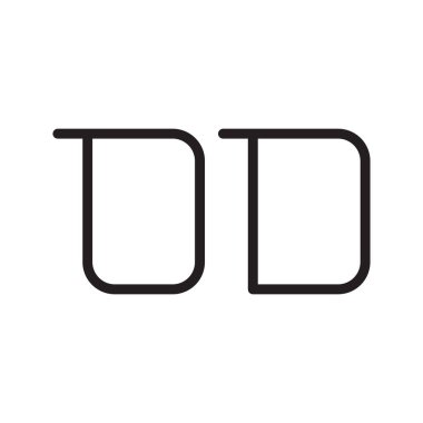 od ilk harf vektör logo simgesi