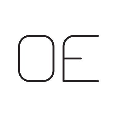 oe ilk harf vektör logo simgesi