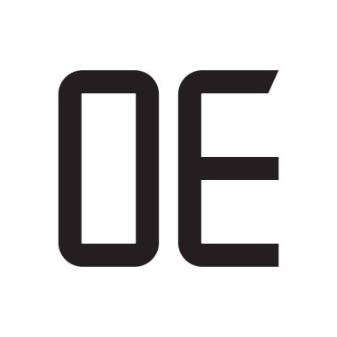 oe ilk harf vektör logo simgesi
