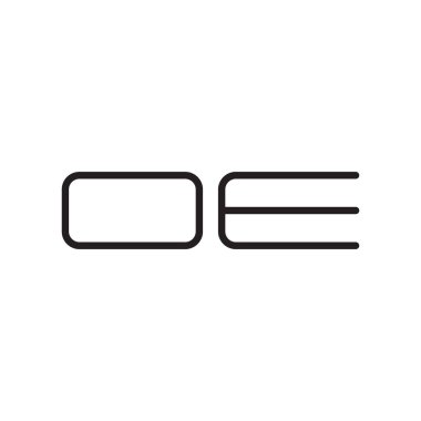 oe ilk harf vektör logo simgesi