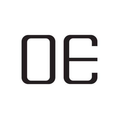 oe ilk harf vektör logo simgesi