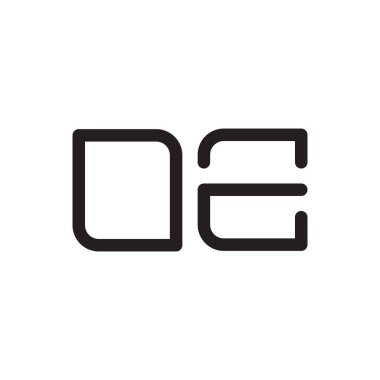 oe ilk harf vektör logo simgesi