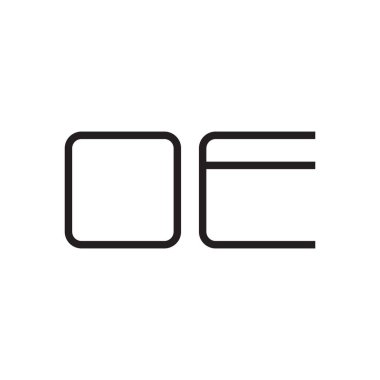 oe ilk harf vektör logo simgesi