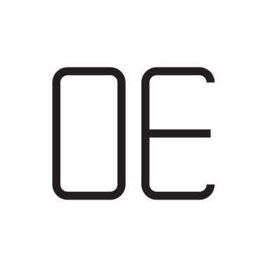 oe ilk harf vektör logo simgesi