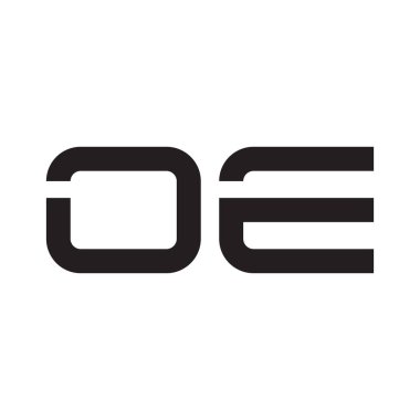 oe ilk harf vektör logo simgesi