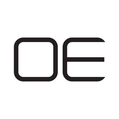 oe ilk harf vektör logo simgesi
