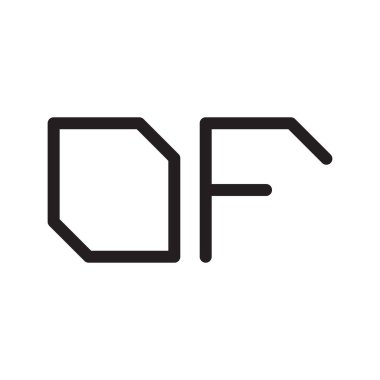 ilk harf vektör logo simgesinin