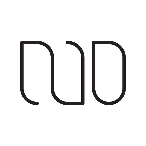 Icona Del Logo Vettoriale Lettera Iniziale — Vettoriale Stock